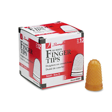 Swingline® Rubber Finger Tips, 11 (small), Amber, Dozen freeshipping - TVN Wholesale